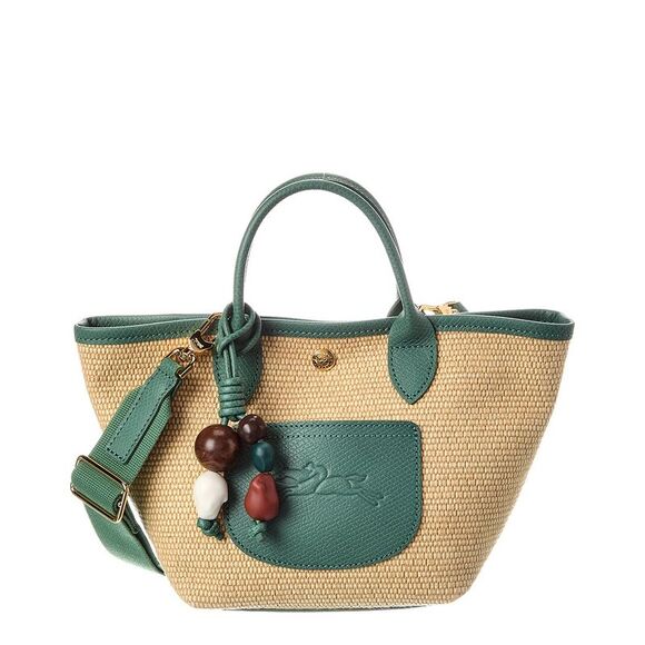 Longchamp Handbags - Longchamp Le Pliage Collection Xs Raffia Basket Bag, Green